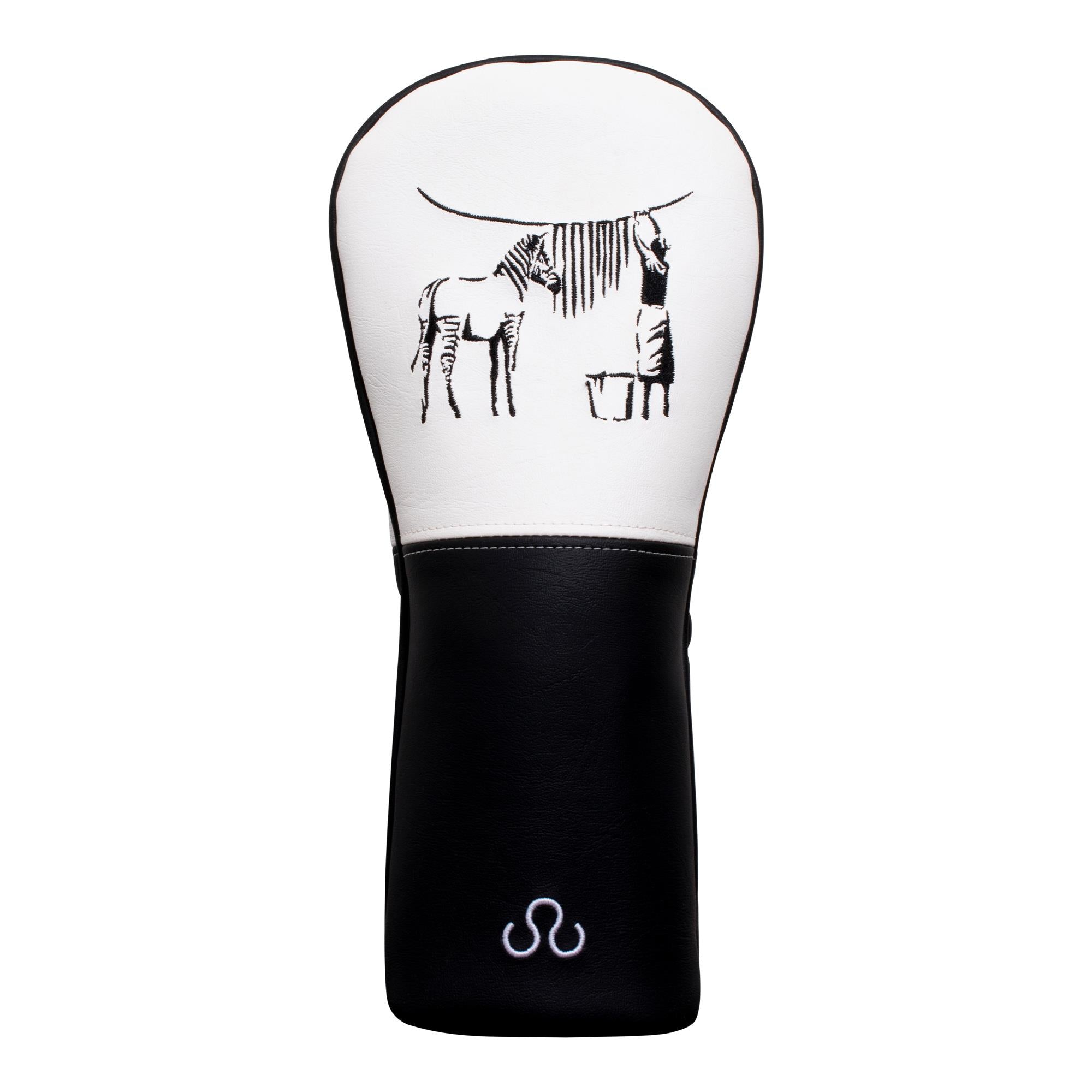 Banksy Zebra Stripe Washing Driver Headcover Black
